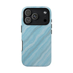 Sky Blue Marble iPhone Case with MagSafe - Shamo's