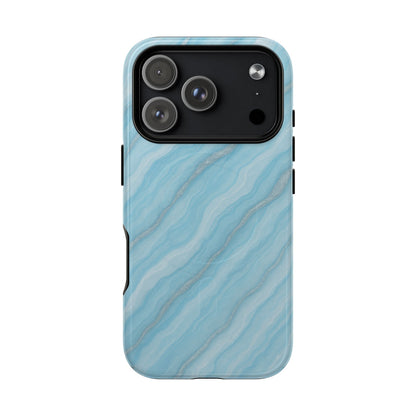 Sky Blue Marble iPhone Case with MagSafe - Shamo's