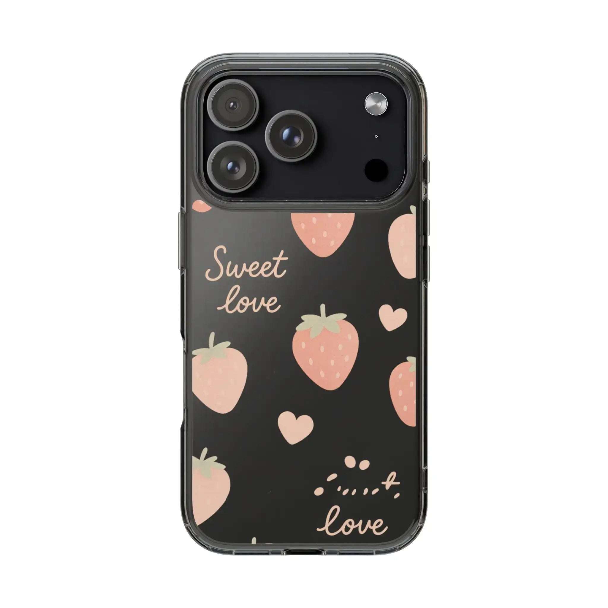 Sweet Love Strawberry Clear iPhone Case | MagSafe - Shamo's