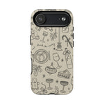 Festive Doodle iPhone Case (’drink, be merry’ Holiday Design) | compatible with MagSafe - Shamo's