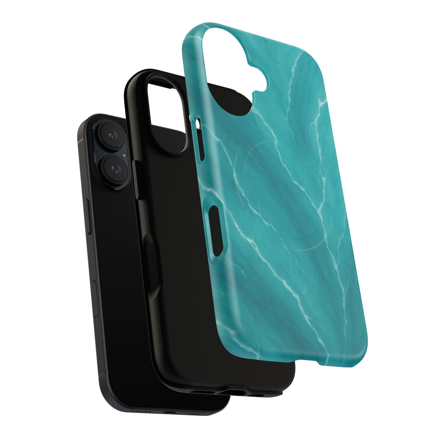 Ocean Aura Marble iPhone Case — MagSafe Compatible