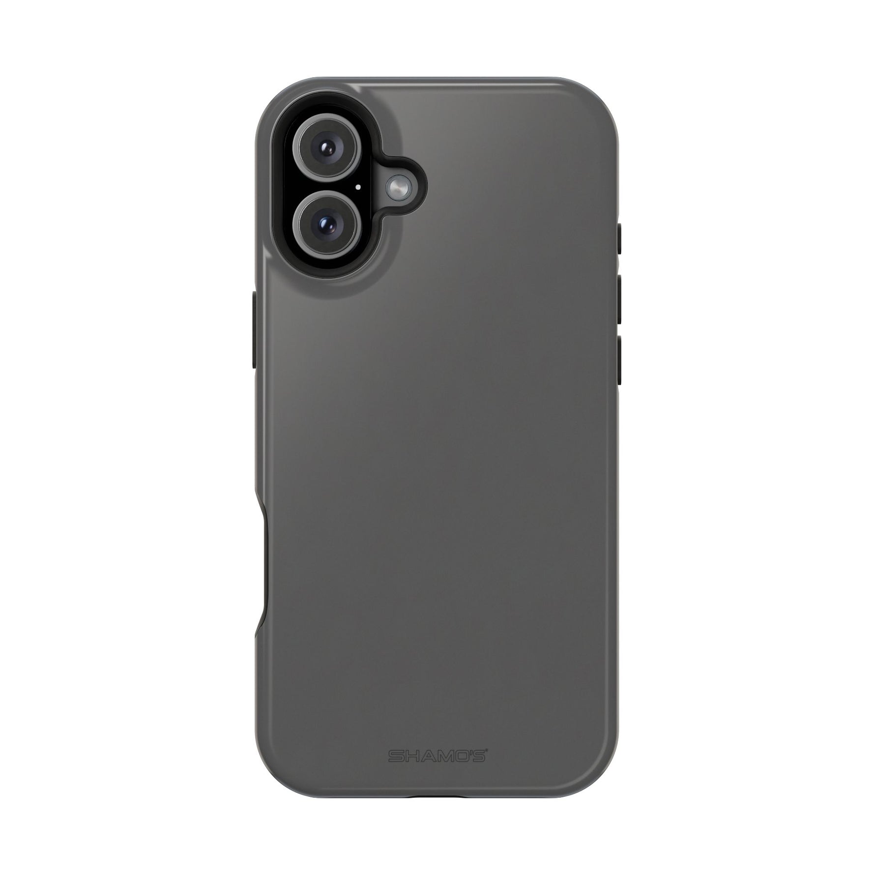 Charcoal Ink Black Solid Color Impact-Resistant iPhone Case | Slim Shockproof Magsafe-Compatible