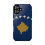 Kosovo Flag Tough iPhone Case — Navy Blue Stars & Gold Map (MagSafe compatible)  Shamo's iPhone 16 Plus / Glossy