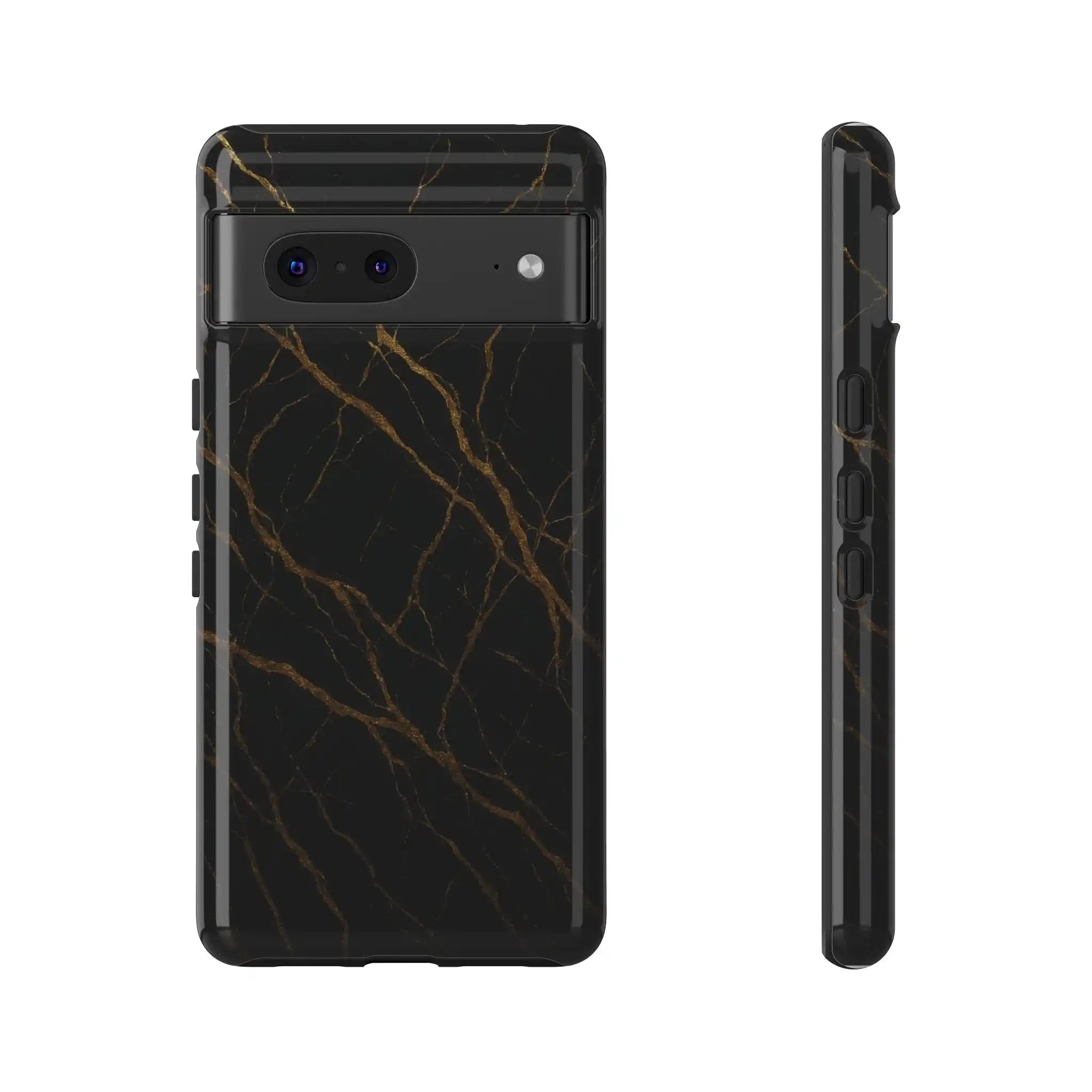 Black Marble Tough iPhone Case - Shamo's