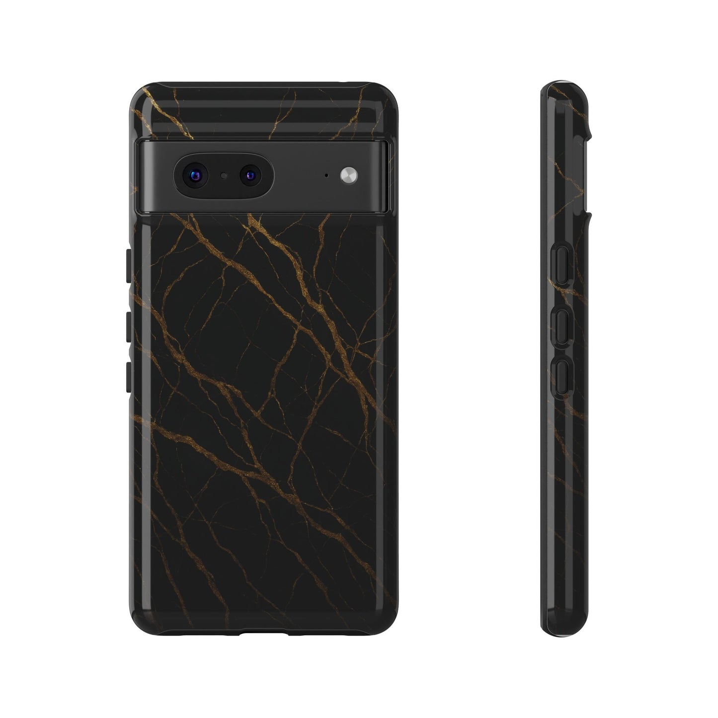 Black Marble Tough iPhone Case - Shamo's