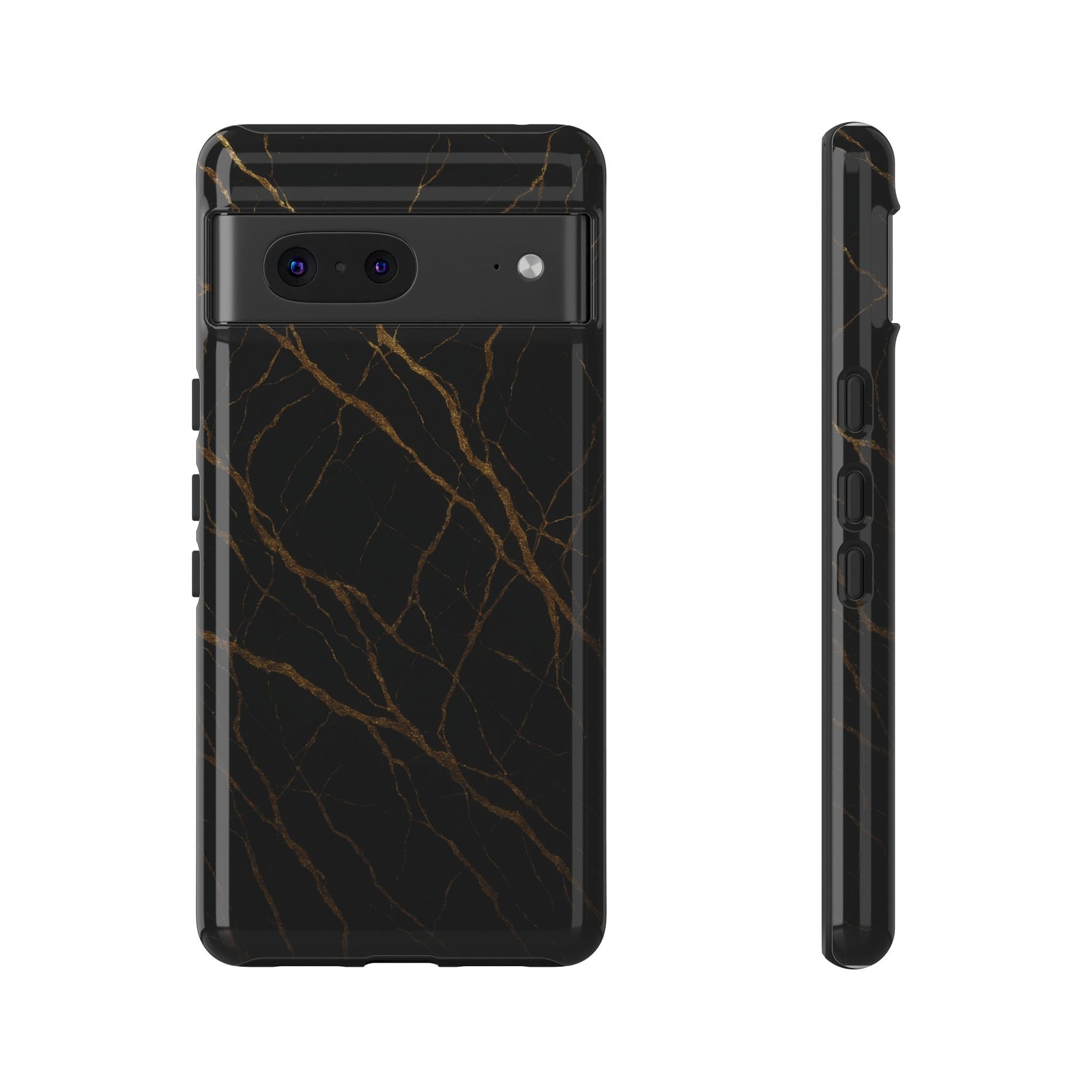 Black Marble Tough iPhone Case - Shamo's