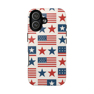 Patriotic American Flag iPhone Case | MagSafe - iPhone 17 / Glossy - Shamo's