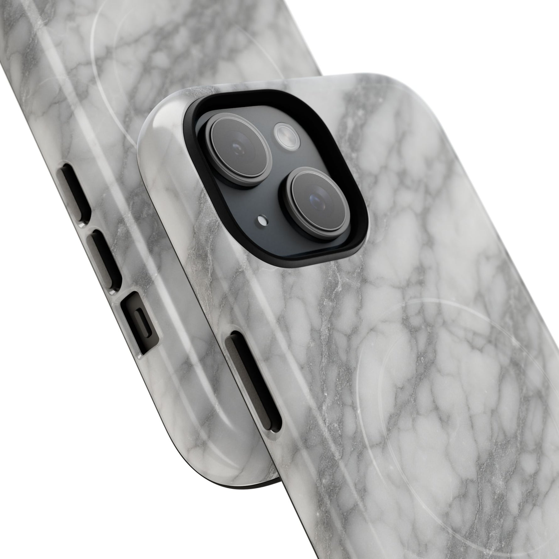 Silver Mist Marble iPhone Case with MagSafe - Shamo's