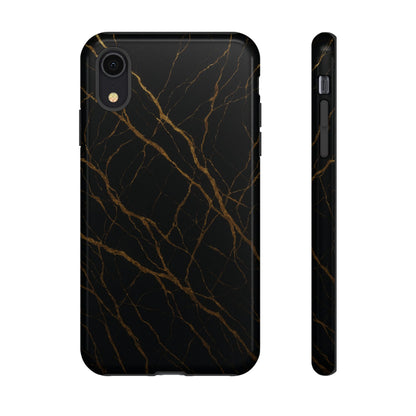 Black Marble Tough iPhone Case - Shamo's