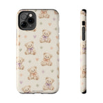 Cute Pastel Bear Impact Phone Case | Heart & Star Kawaii Pattern