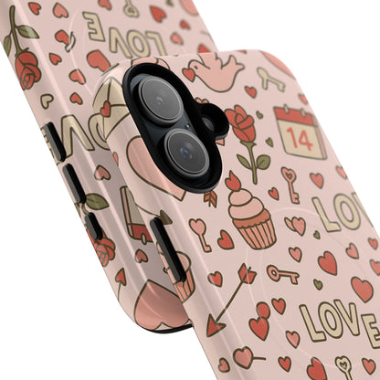 Sweet Love Pattern iPhone Case (MagSafe compatible)