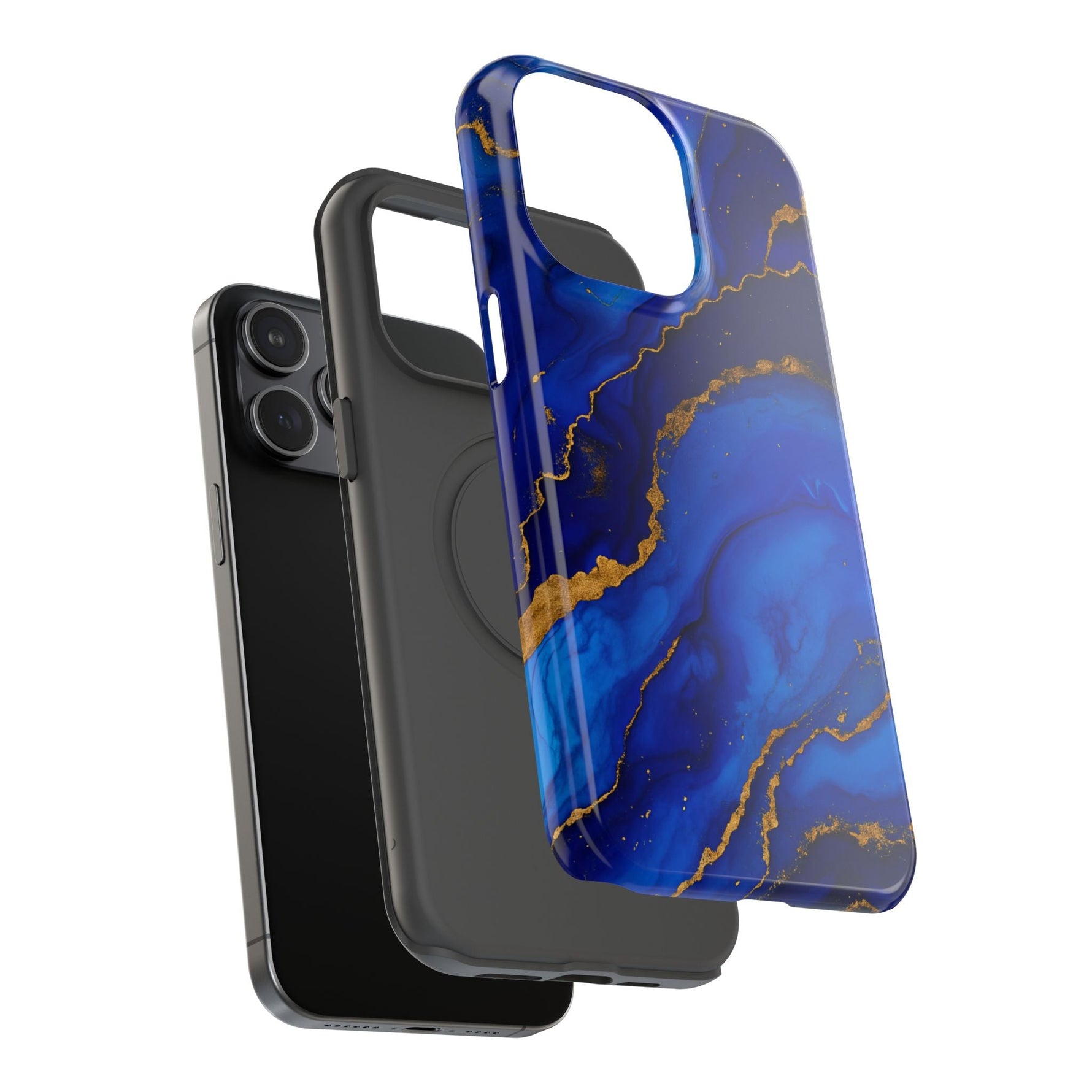 Blue Gold Marble Phone Case  Shamo's