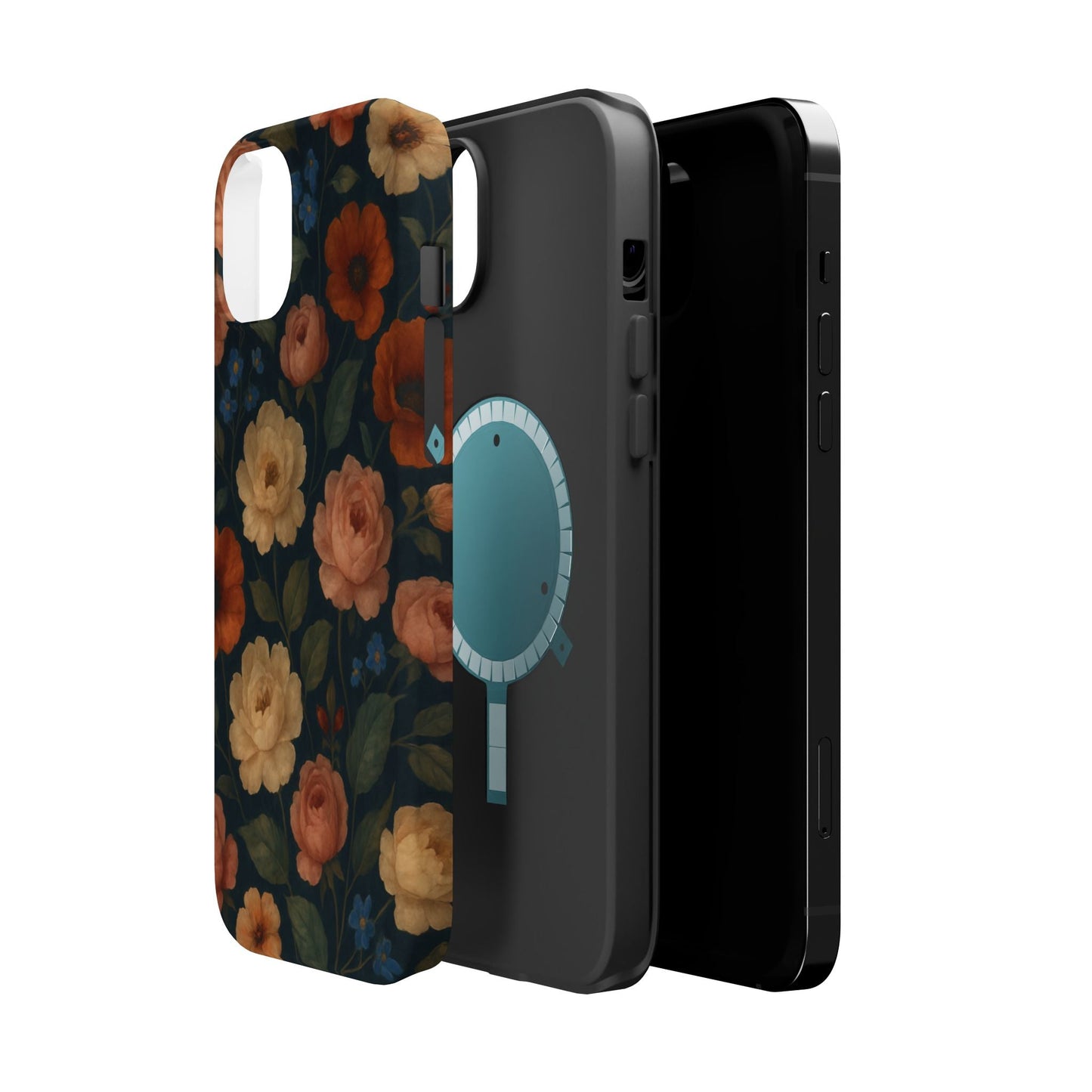 Floral Vintage Rose Magnetic Impact iPhone Case with MagSafe  Shamo's