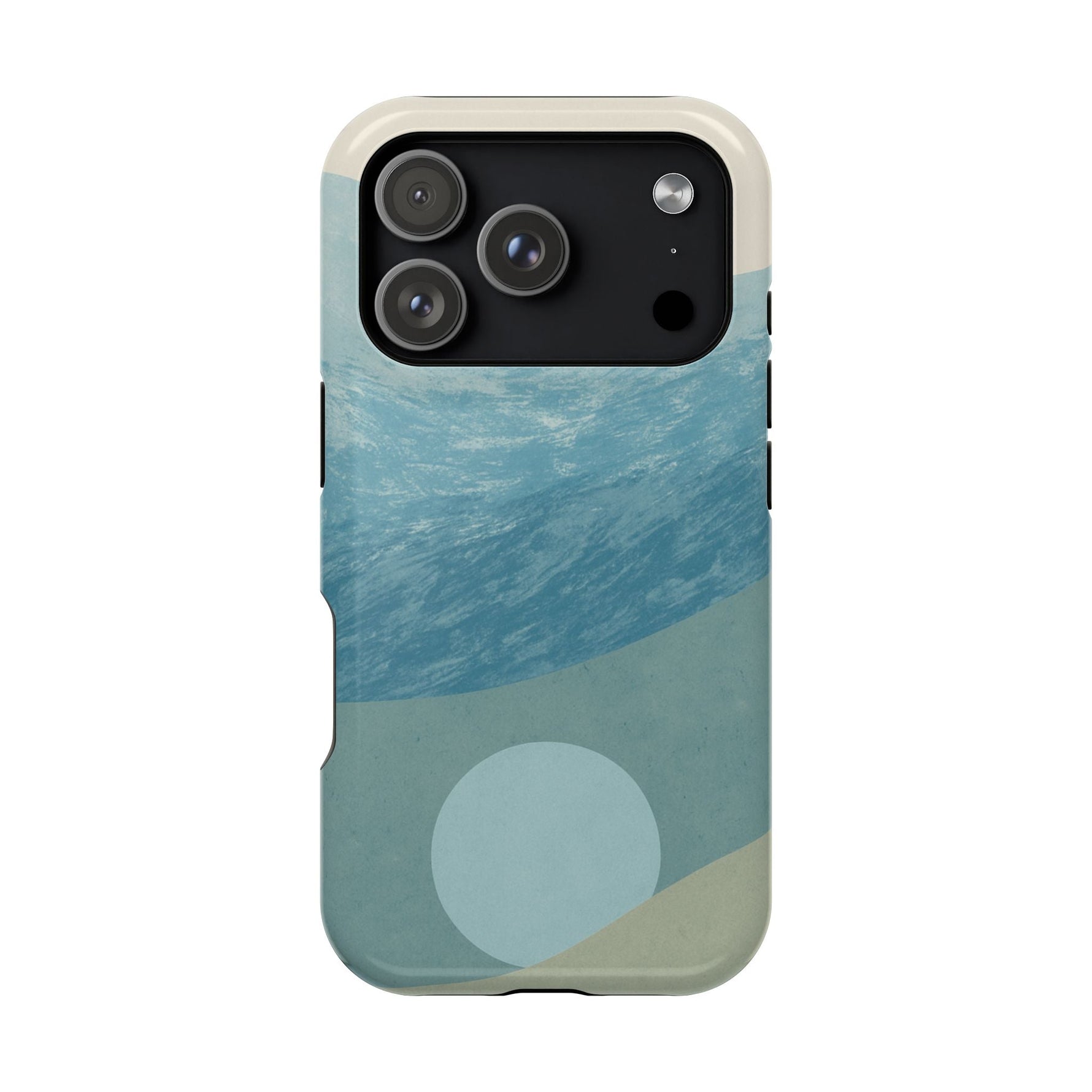 “Calm Over Chaos” Abstract Ocean Wave iPhone Case | MagSafe Compatible  Shamo's iPhone 17 Pro / Glossy