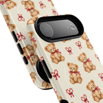 Coque iPhone Ourson des fêtes et sucres d’orge en forme de cœur avec MagSafe