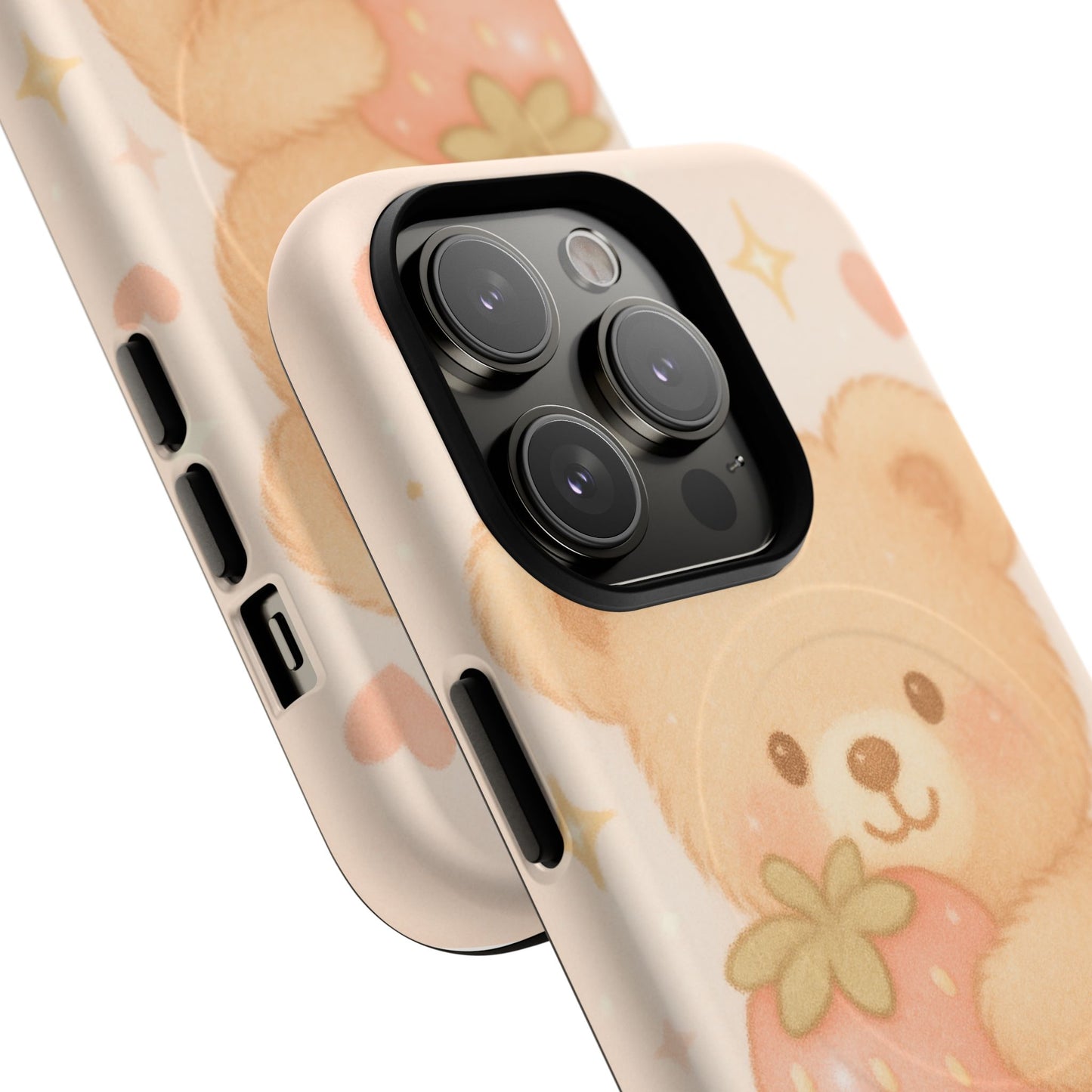 Strawberry Teddy iPhone Case with MagSafe
