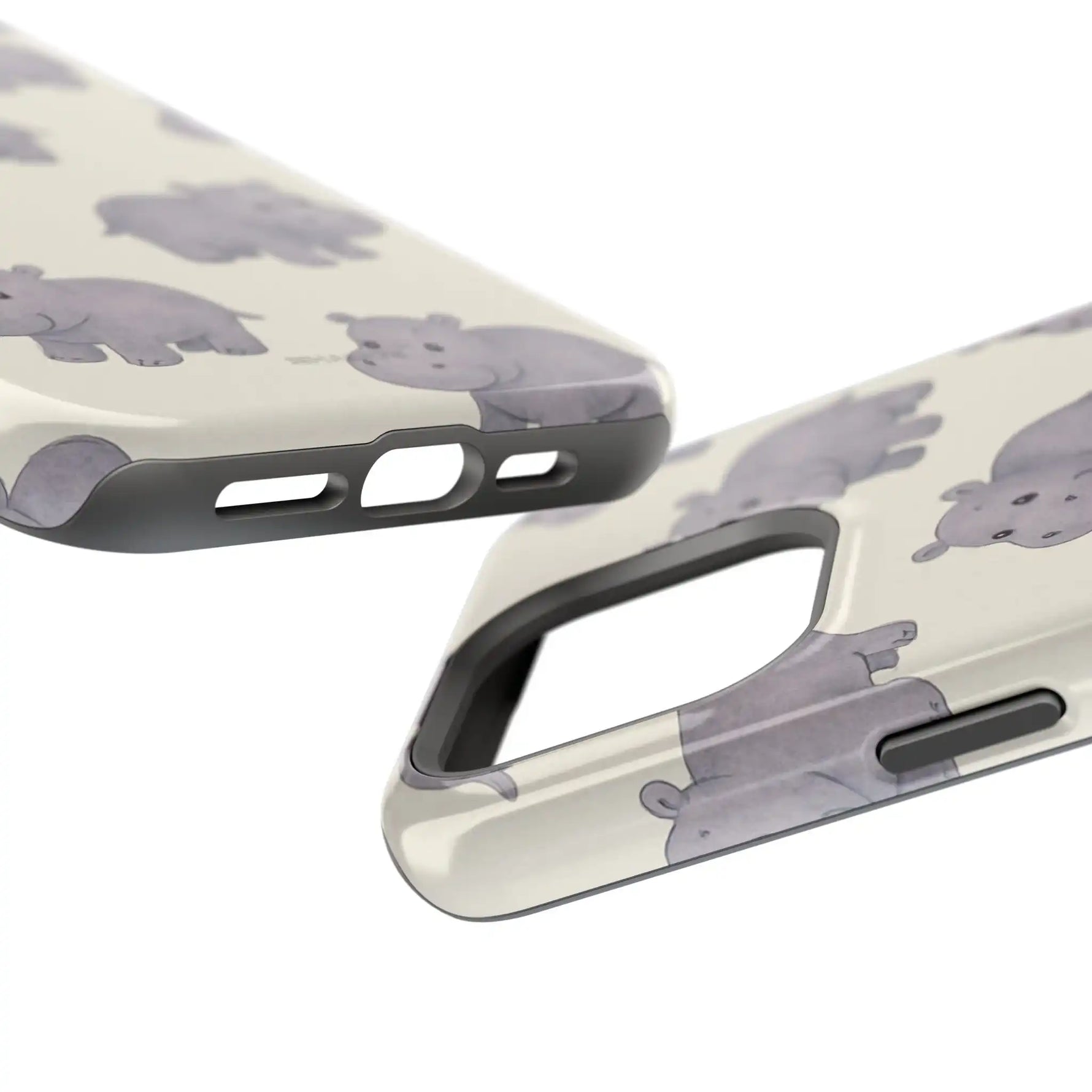 Cute Tiny Hippo Magnetic Impact-Resistant Phone Case
