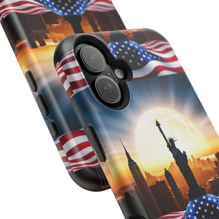 MagSafe American Flag Tough Phone Case: Show Your Patriotism in Style