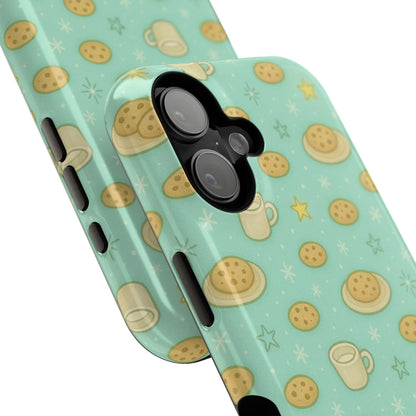 Cookie & Coffee Pattern Tough iPhone Case — Impact-Resistant