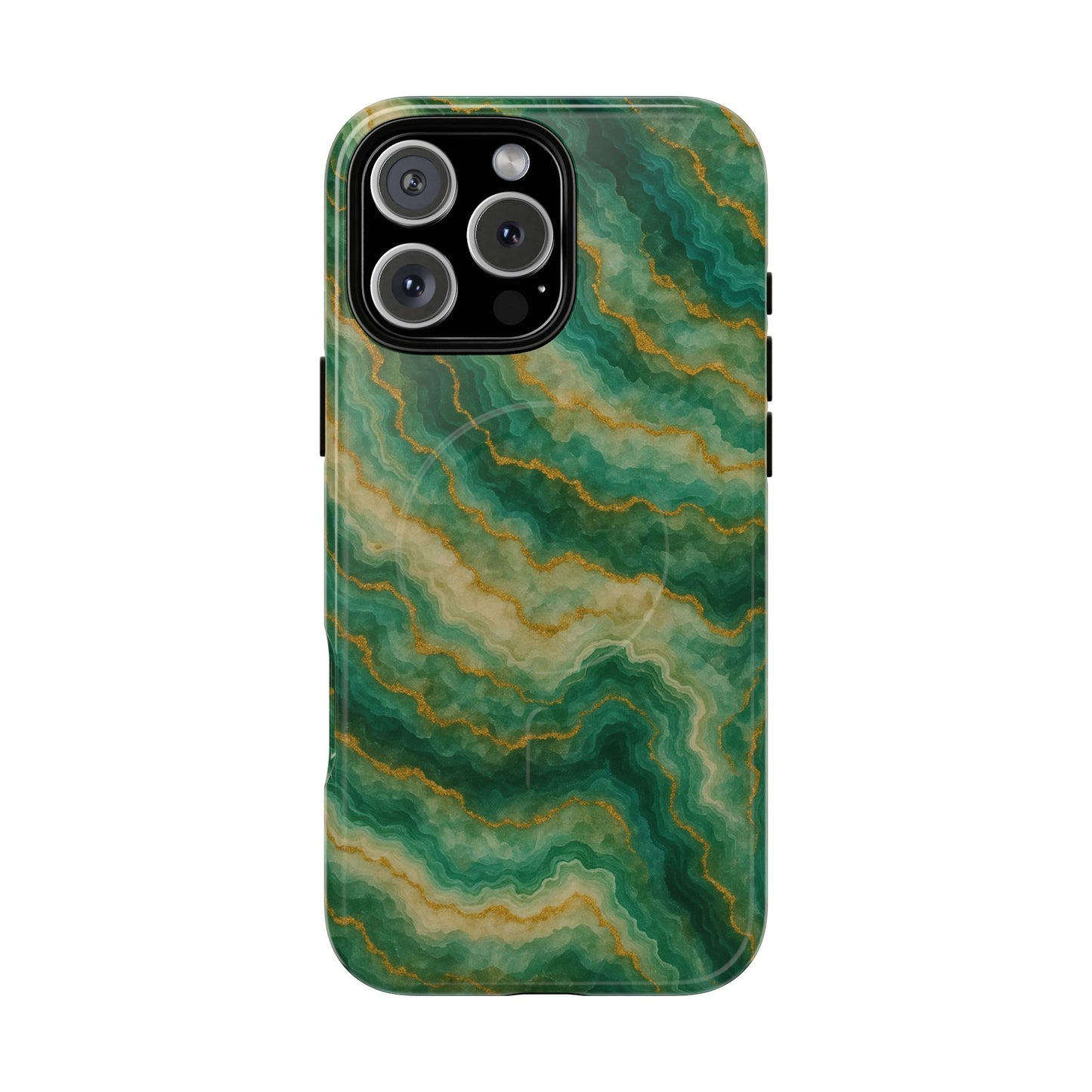 Green Marble iPhone Case with MagSafe - Shamo's