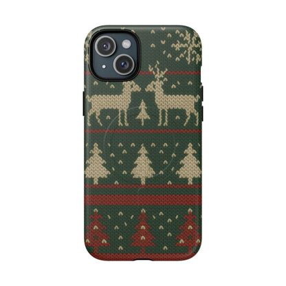 Holiday Knit Reindeer MagSafe Tough iPhone Case