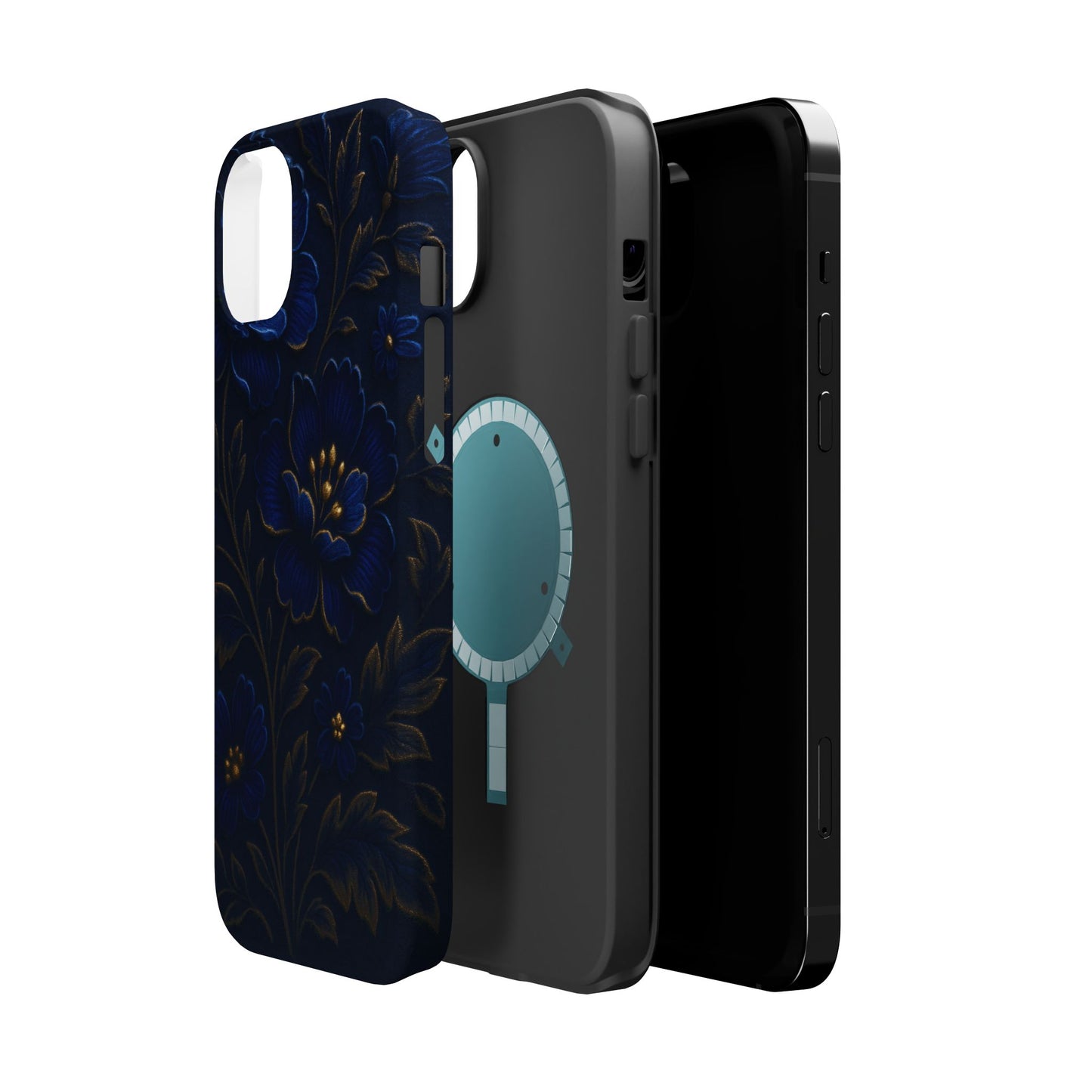3D Velvet Night Flower iPhone Case | MagSafe