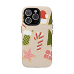 Festive Candy Cane Holiday iPhone Case | MagSafe  Shamo's iPhone 16 Pro / Glossy