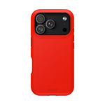 Electric Red Solid Color MagSafe Compatible Impact-Resistant iPhone Case | Slim Protective Cover