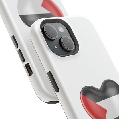 MagSafe Tough Cases with Palestinian flag in heart shape