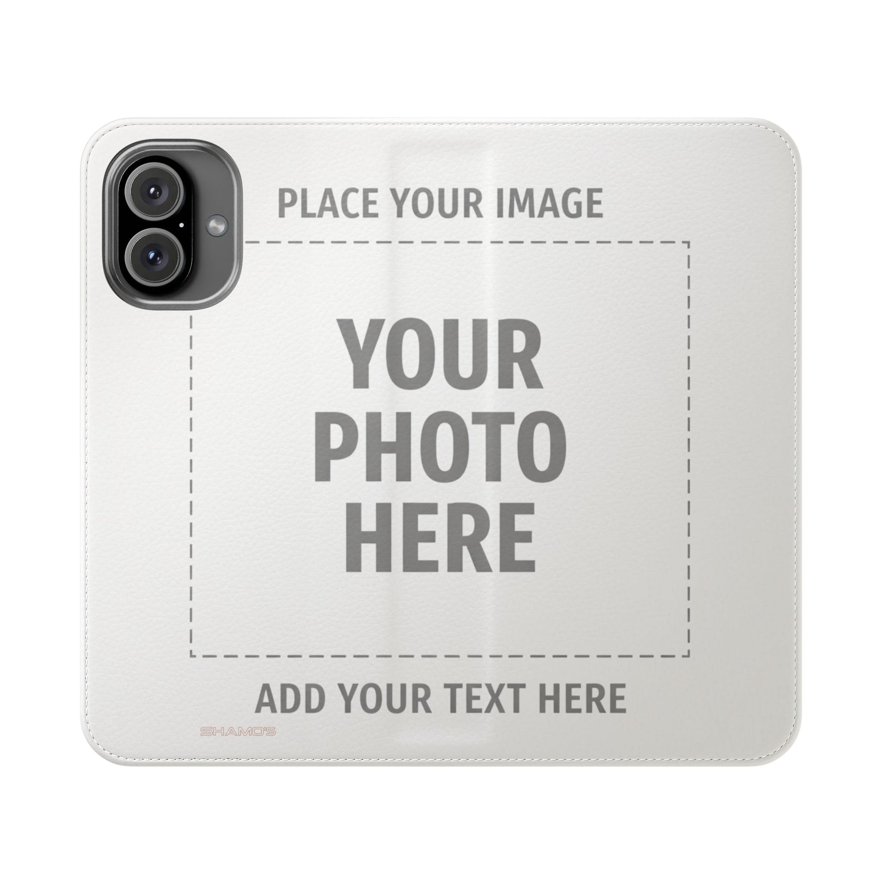 Personalized Flip Wallet Phone Case – Custom Photo & Text Wallet Cover