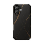 Black & Gold Marble iPhone Case with MagSafe - iPhone 17 / Matte - Shamo's