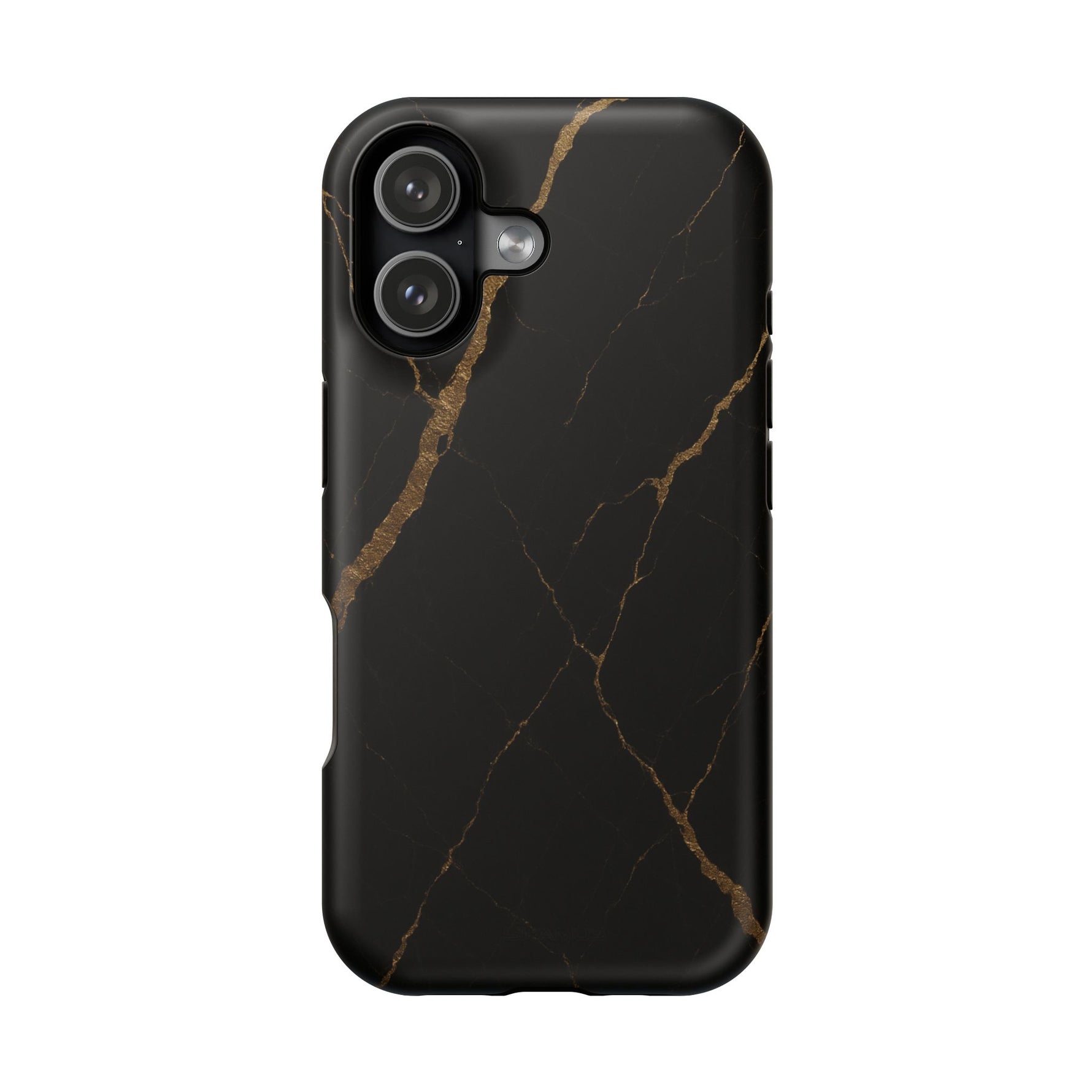 Black & Gold Marble iPhone Case with MagSafe - iPhone 17 / Matte - Shamo's