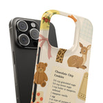 Slim iPhone Case — Cozy Baking & Teddy Pattern (Recipe, Deer, Buttons)  Shamo's