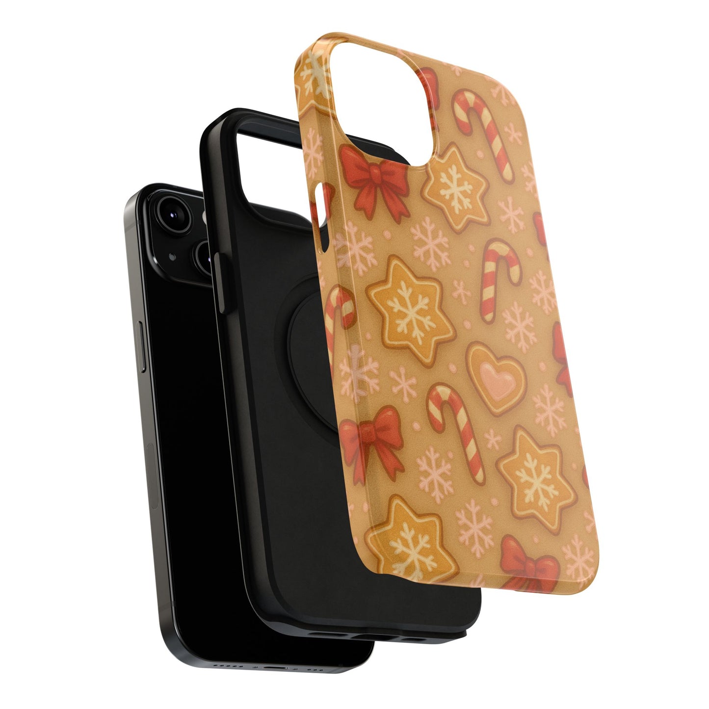 Candy Cane & Gingerbread Holiday iPhone Case — Impact-Resistant