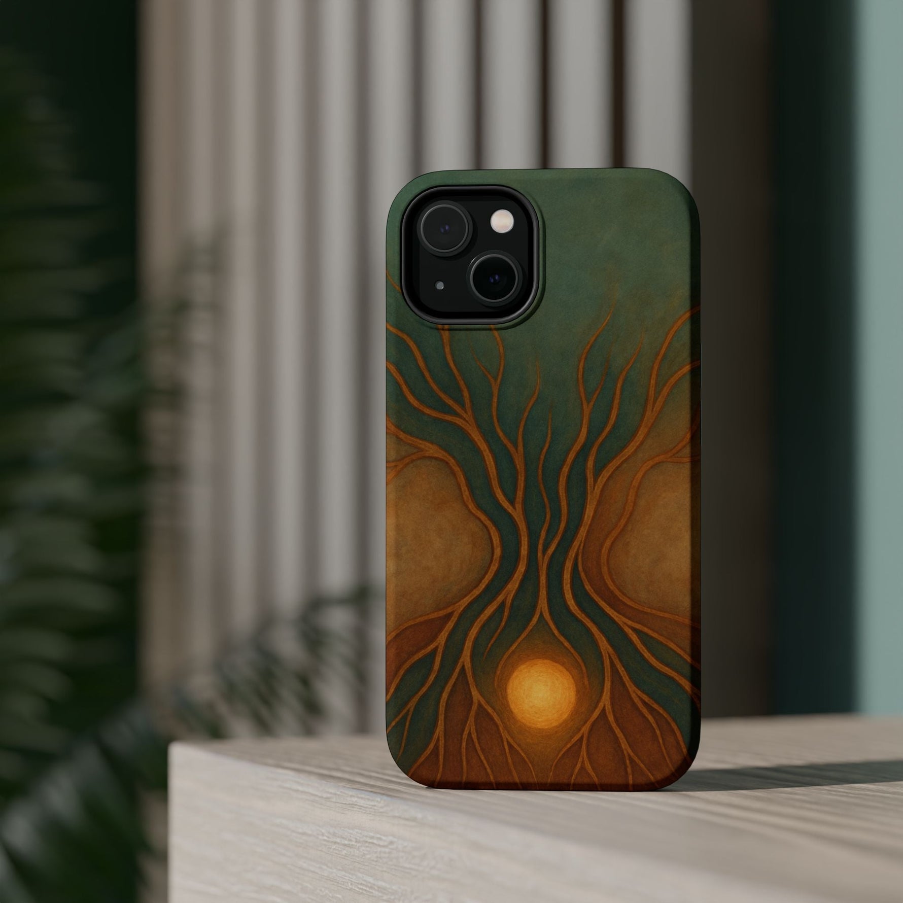 Abstract Tree of Life Design Golden Origin iPhone Case | MagSafe Compatible  Shamo's