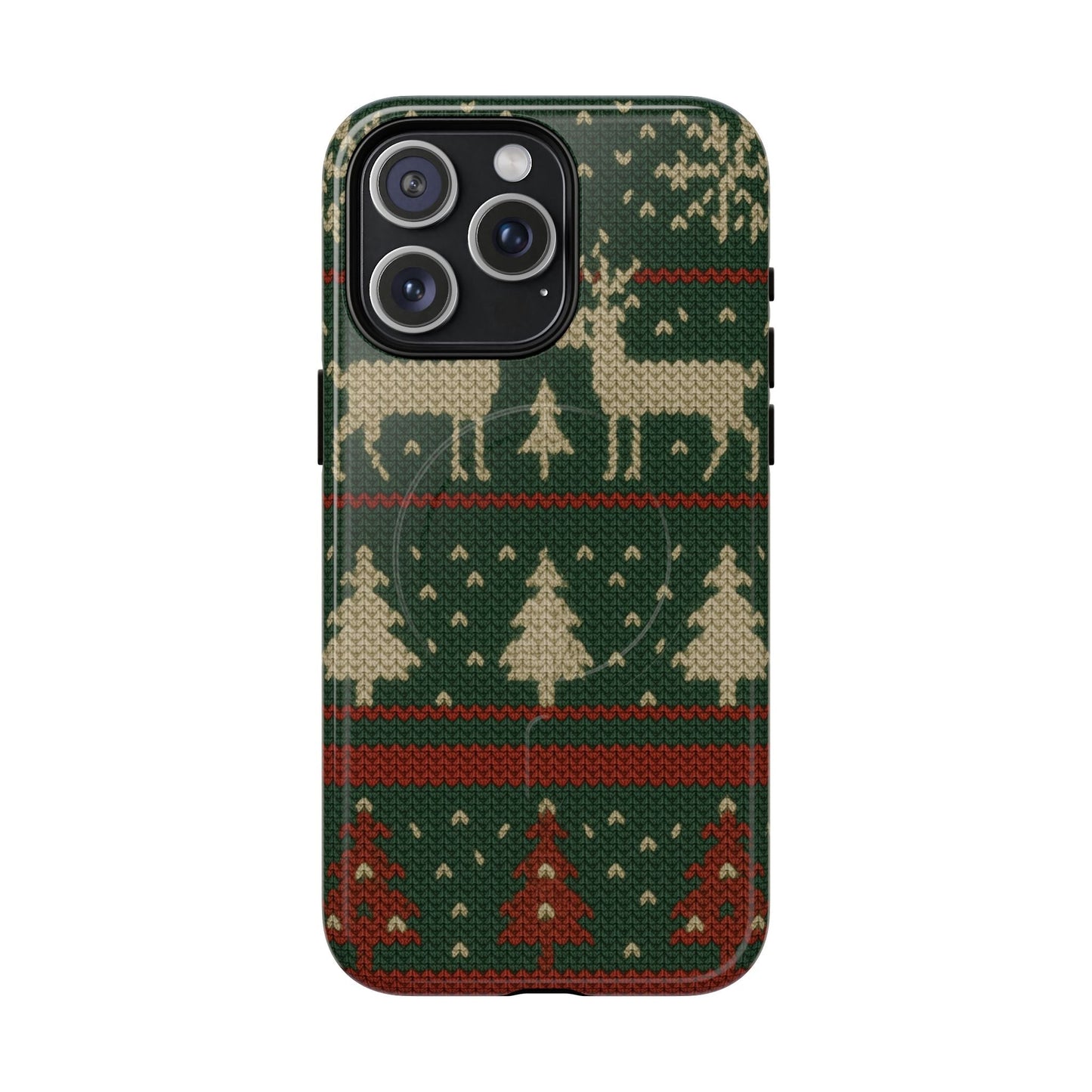 Holiday Knit Reindeer MagSafe Tough iPhone Case
