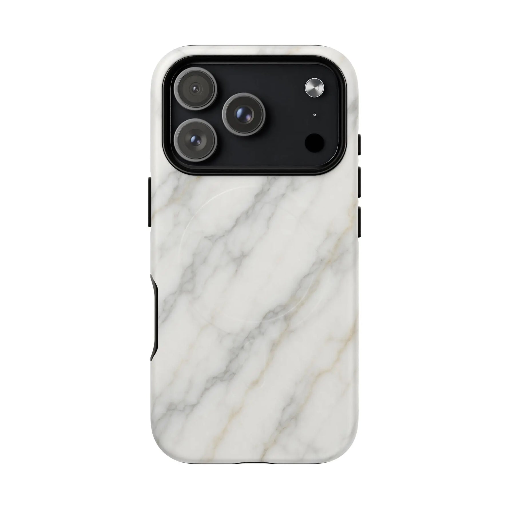 Classic White Marble iPhone Case with MagSafe - Shamo's