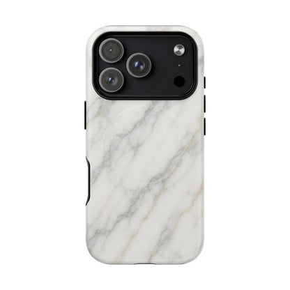 Classic White Marble iPhone Case with MagSafe - Shamo's