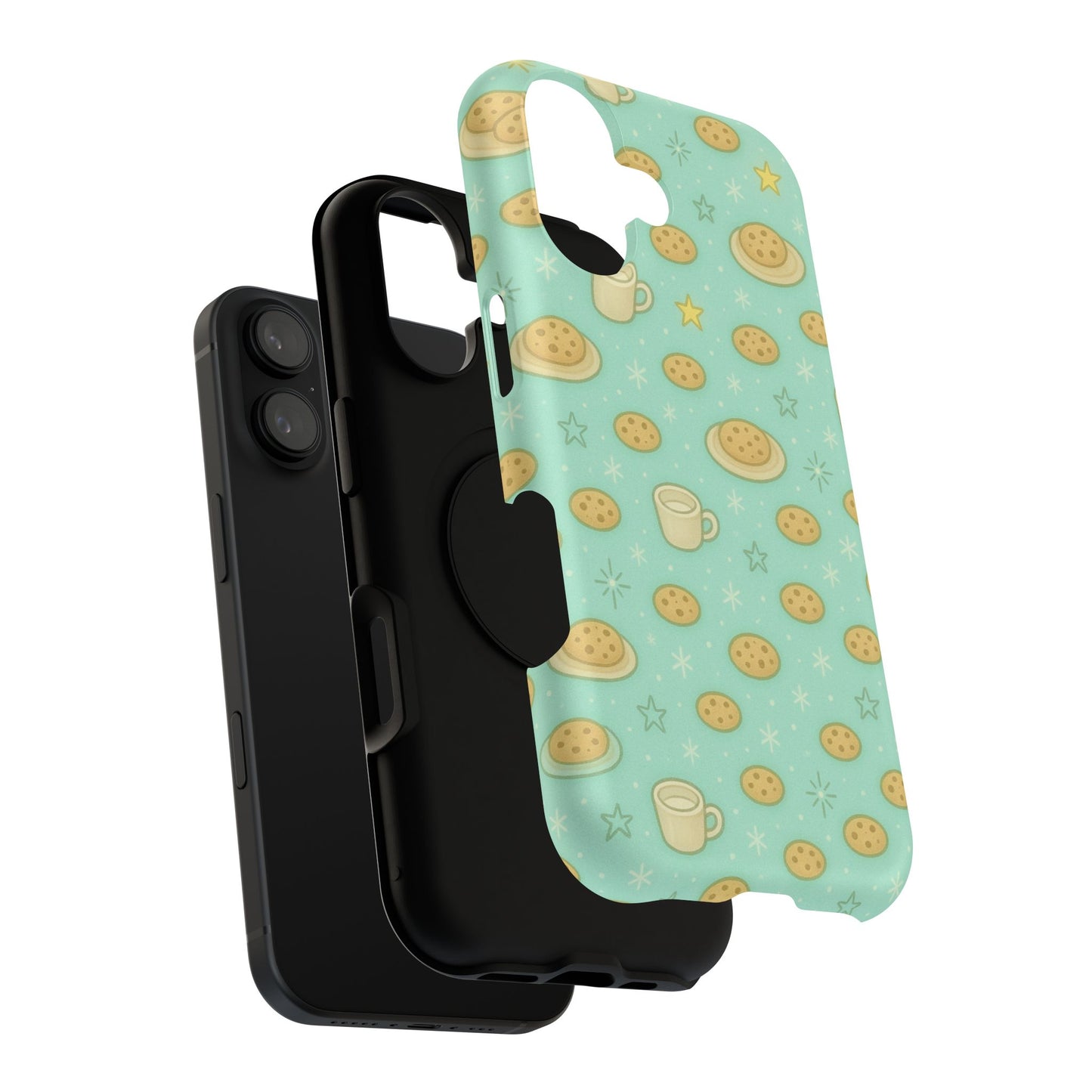 Cookie & Coffee Pattern Tough iPhone Case — Impact-Resistant