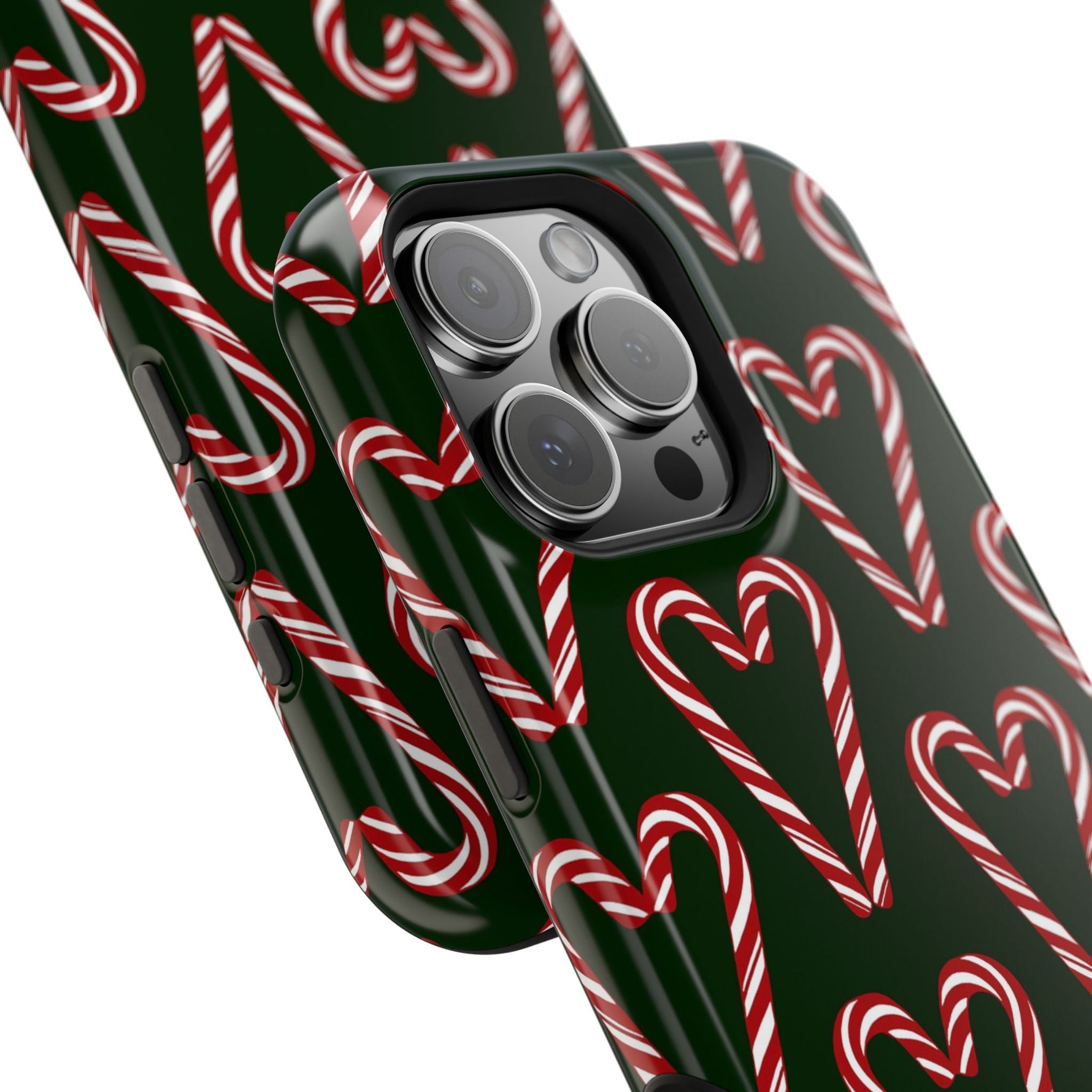 Candy Cane Heart MagSafe Impact-Resistant iPhone Case  Shamo's
