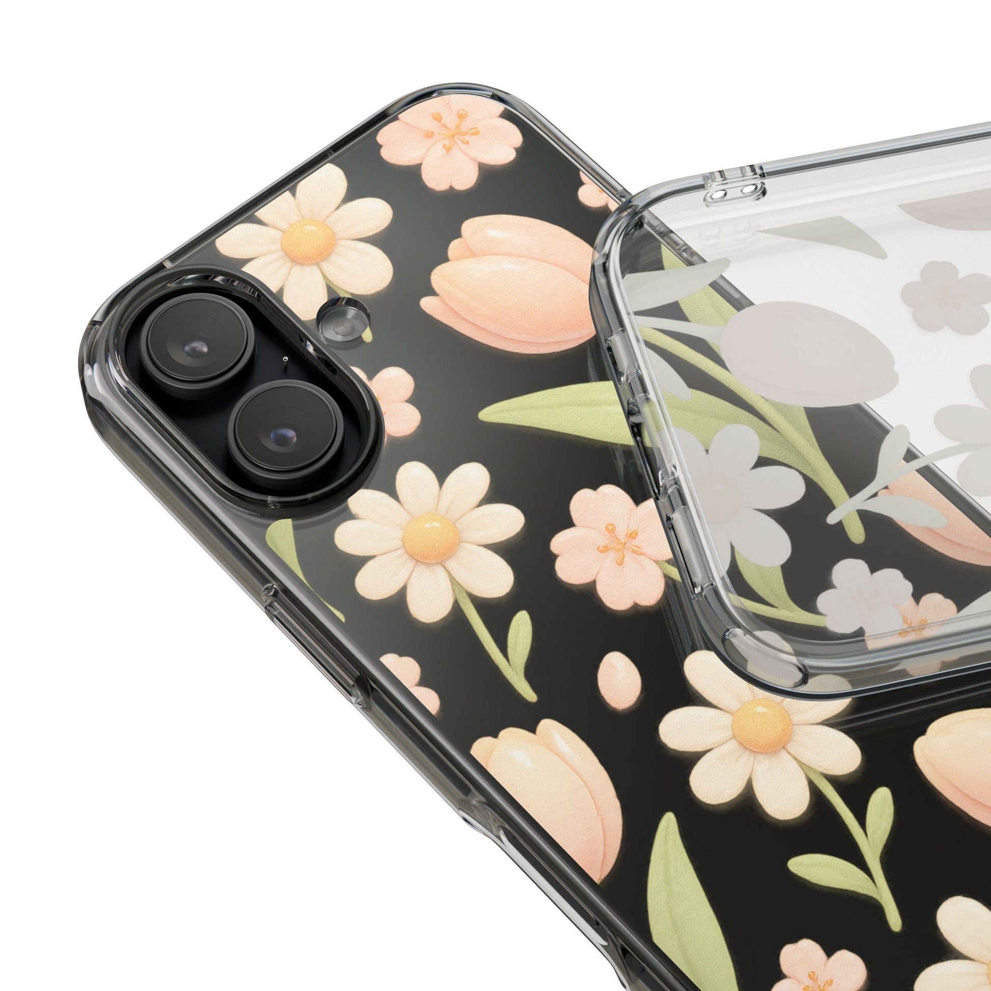 Floral Impact-Resistant Clear iPhone Case - Shamo's