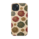 Vintage Wax Seal Pattern Magnetic Impact-Resistant Phone Case with MagSafe Compatibility