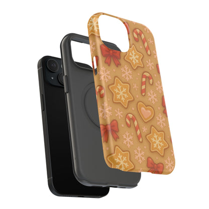 Candy Cane & Gingerbread Holiday iPhone Case — Impact-Resistant