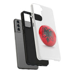 Tough Phone Cases with Albanian soccer flag - Shamo's