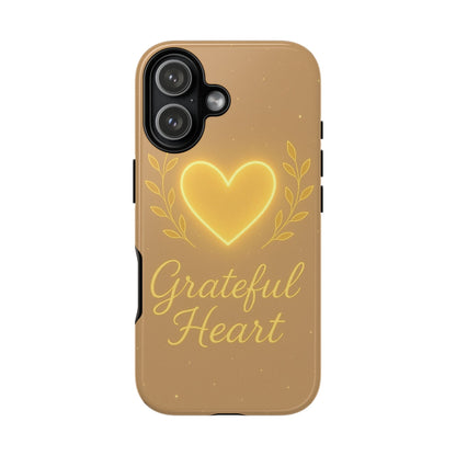 Grateful Heart iPhone Case — Warm Neon Heart