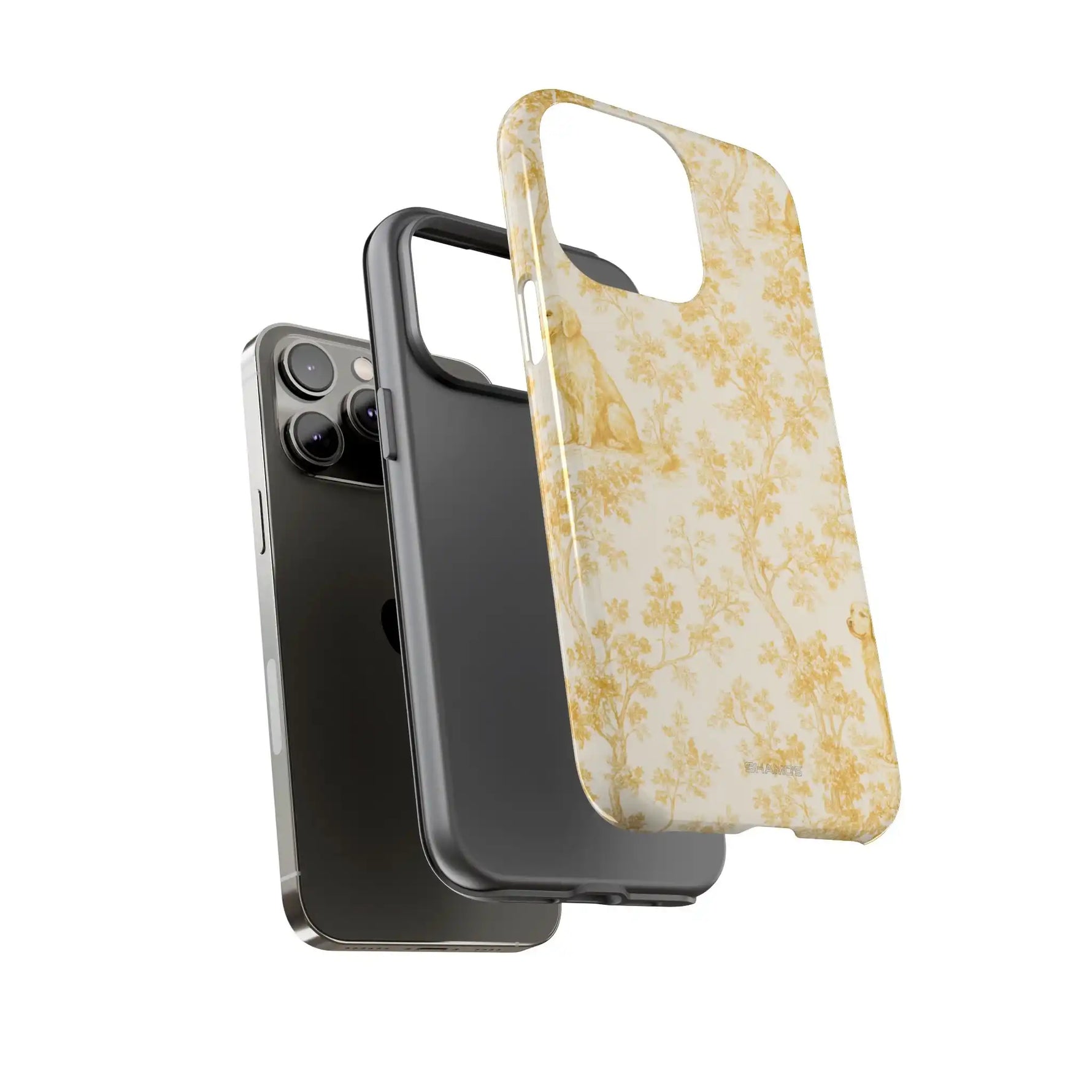 Golden Retriever Pattern Phone Case — Impact Resistant Tough Cases