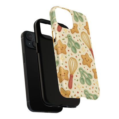 Baking Holiday iPhone Case — Cute Whisk & Cookie Pattern | compatible with MagSafe