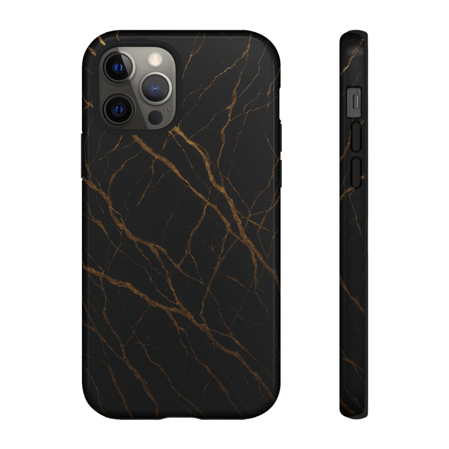 Black Marble Tough iPhone Case - Shamo's