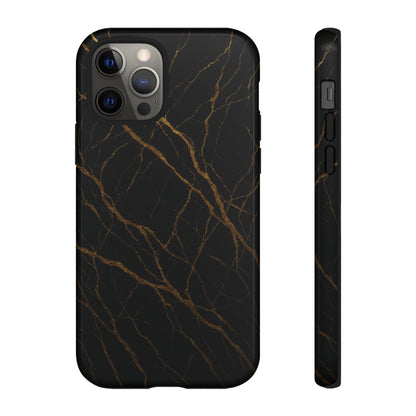 Black Marble Tough iPhone Case - Shamo's