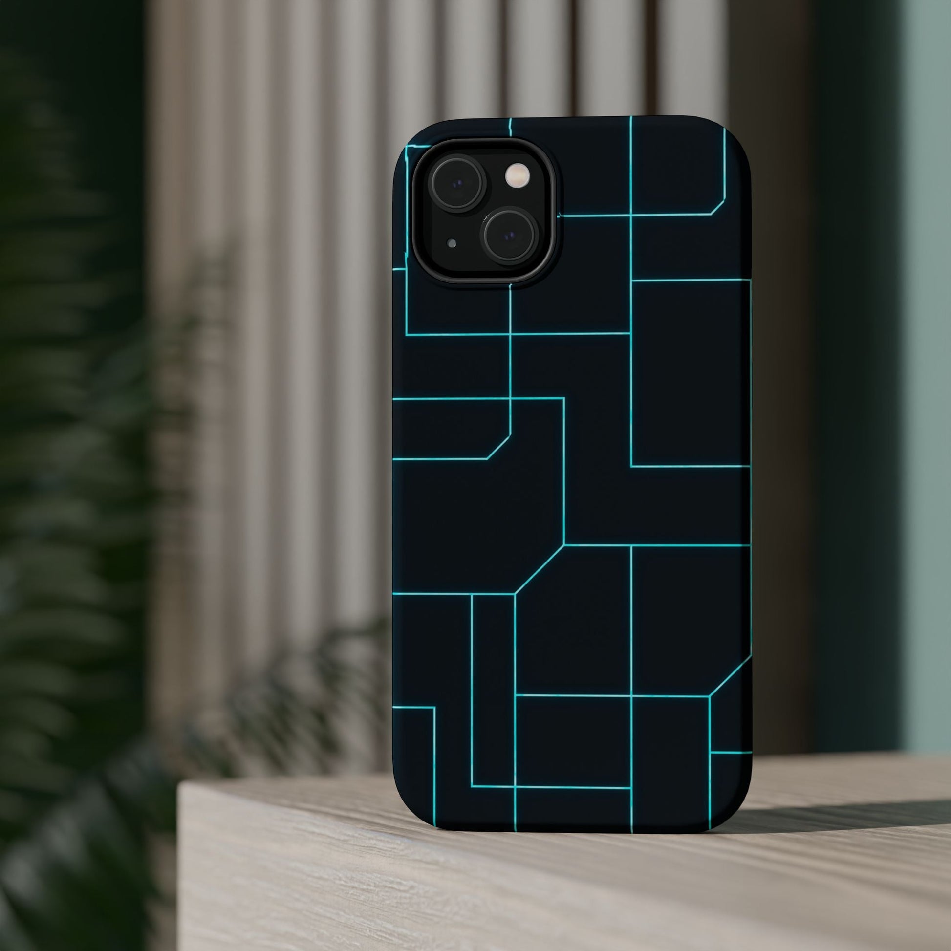 Neon Grid Magnetic Impact-Resistant iPhone Case | MagSafe compatible  Shamo's
